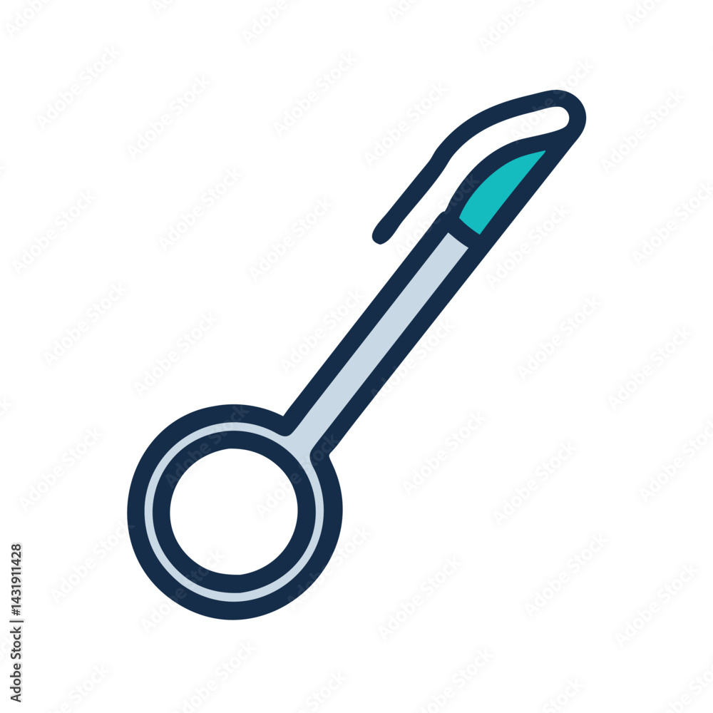 Ophthalmology eye speculum icon on black background vector Ophthalmology eye speculum icon on black background vector