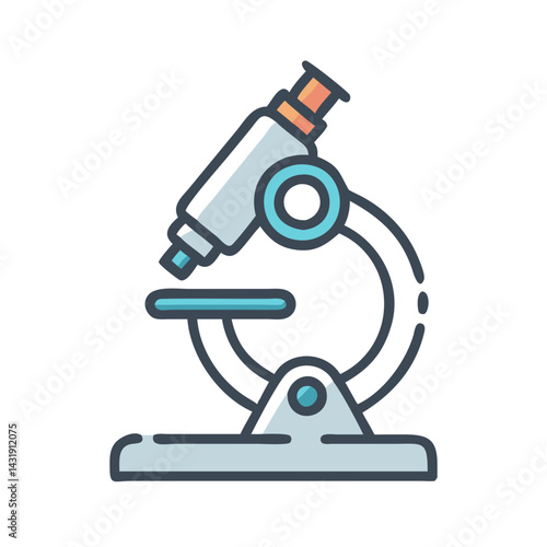 Microscope Icon for Scientific Research and Study