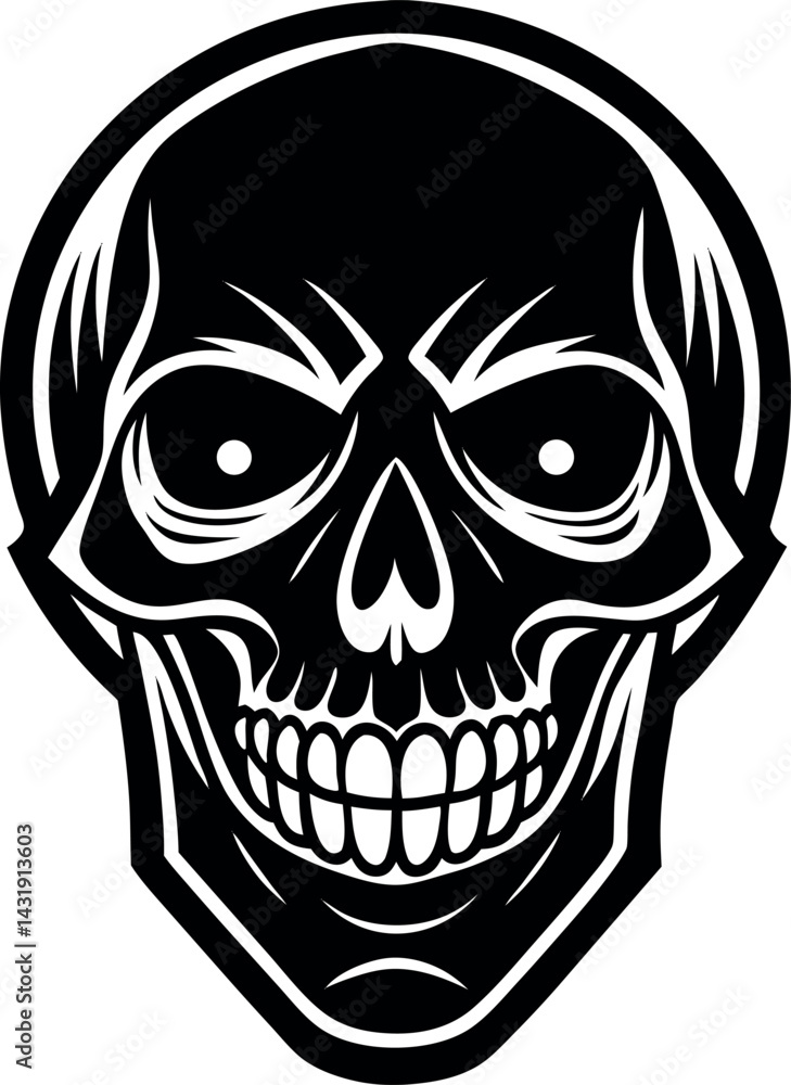 Fototapeta premium Smiling Skull Icon