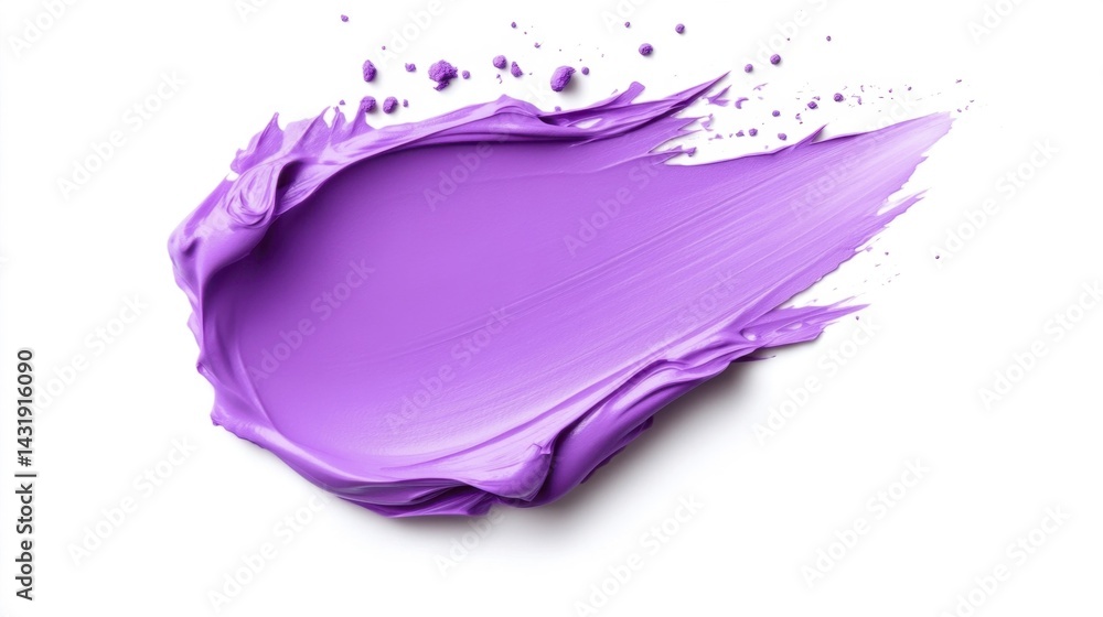 Baby Lavender Color Brush Stroke Isolated on White Background. Generative AI