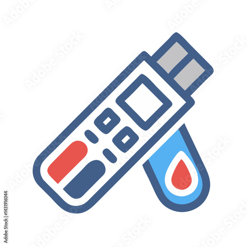 Blood Glucose Monitoring System Device, Test Strip Concept