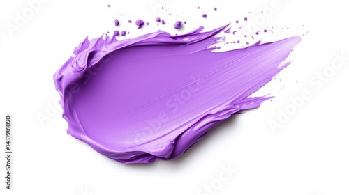 Obraz na płótnie Baby Lavender Color Brush Stroke Isolated on White Background. Generative AI w salonie