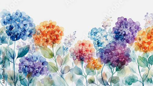 Wallpaper Mural Elegant wedding invitation card background . Minimal hand painted watercolor Hydrangea flowers texture template background. Design for wedding, vip cover, poster, rsvp moderncard.Valentine's Day Torontodigital.ca