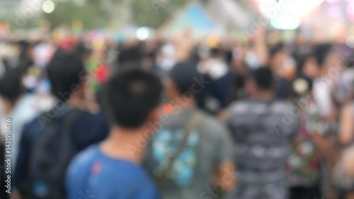 Wallpaper Mural Electronic Dance Music and crowd of people during Songkran Festival in Bangkok.  Torontodigital.ca
