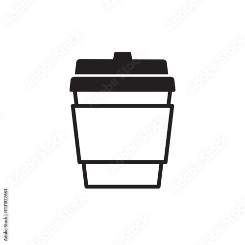 シンプルでかわいいコーヒーカップのアイコン