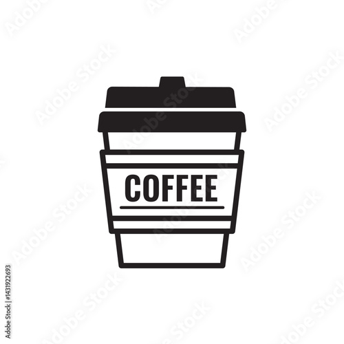 シンプルでかわいいコーヒーカップのアイコン