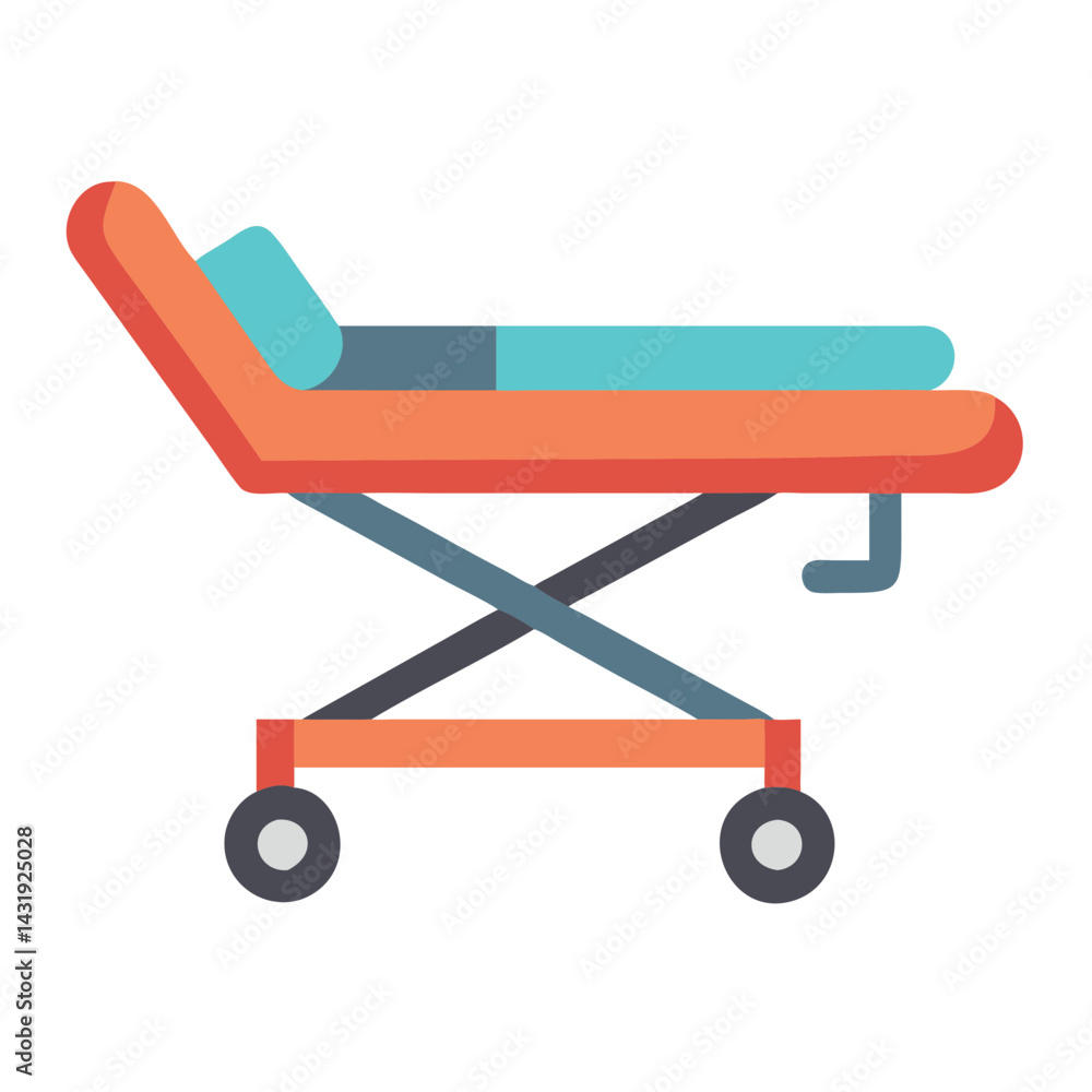 Emergency stretcher vector illustration design on black background Emergency stretcher vector illustration design on black background