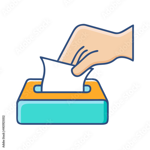 Hand depositing vote into box, political election illustration