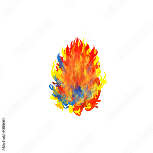 burning flame icon without background