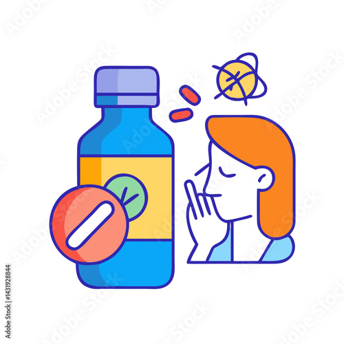 Allergy medication providing relief from allergic reactions symptoms