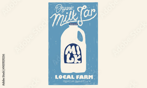 Milk jar and glass design for fashion, top, dress, graphics, slogan tee, posters and others. Beautiful wall frame artwork. Milk jar abstract modern painting.