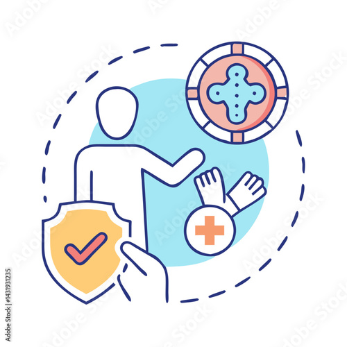 Disease prevention vector illustration, virus protection and immunity