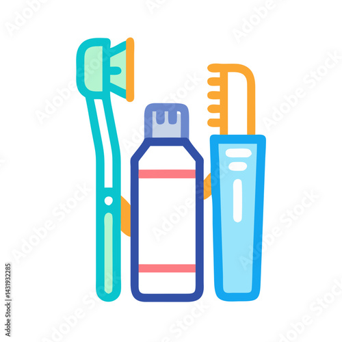 Toothbrush, toothpaste and interdental brush for oral hygiene