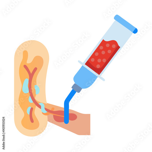 IV Therapy Vector Illustraion on Black Background