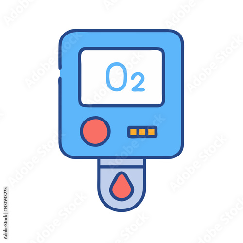 Pulse oximeter illustration: health monitoring and medical equipment