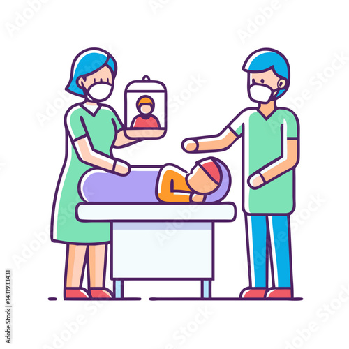 Organ transplantation operation team preparing for heart transplant