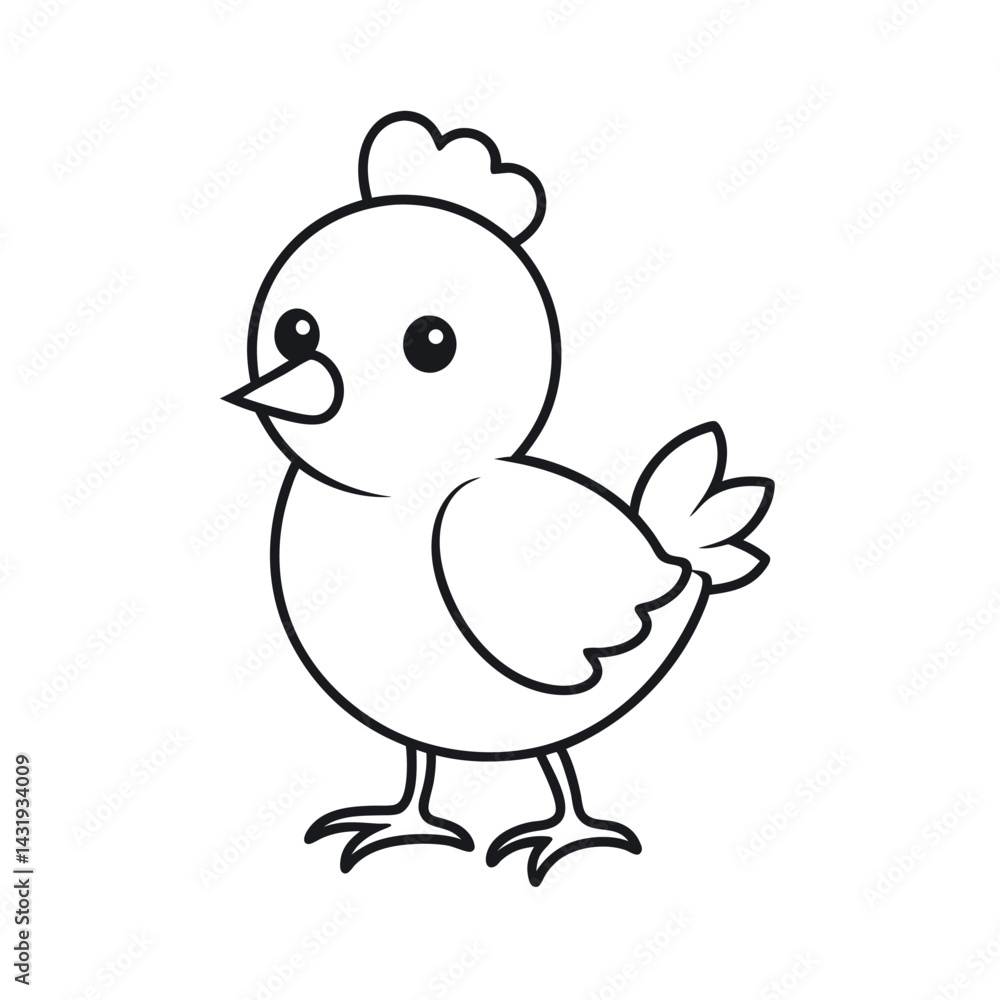 Cute Baby Chicken Drawing Outline Cute Baby Chicken Drawing Outline