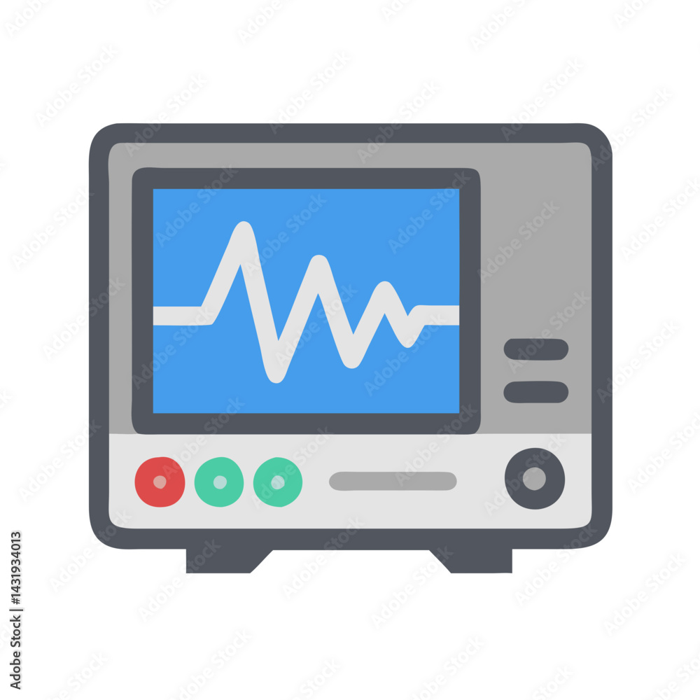 Heart Monitor Machine Graphic: Medical, Healthcare, and Technology Heart Monitor Machine Graphic: Medical, Healthcare, and Technology