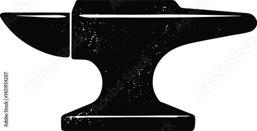 Blacksmith’s Anvil Silhouette Black Vector | Iron Forge Tool Design