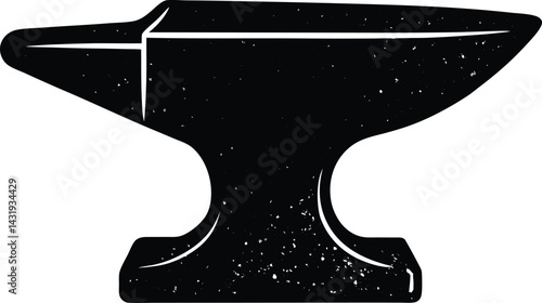 Blacksmith’s Anvil Silhouette Black Vector | Iron Forge Tool Design