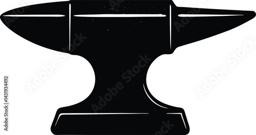 Blacksmith’s Anvil Silhouette Black Vector | Iron Forge Tool Design