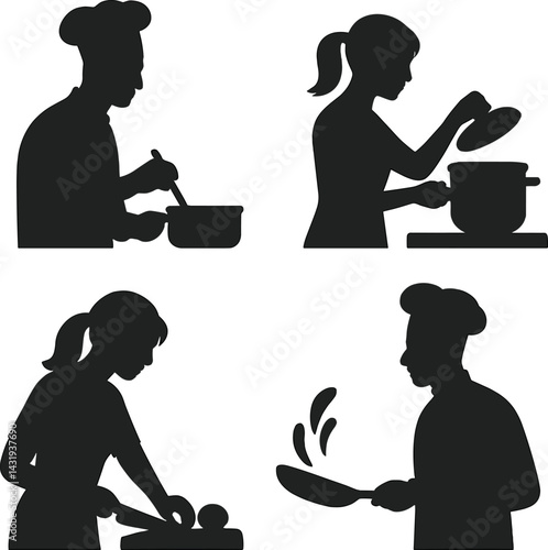 Cooking Silhouette Art.eps