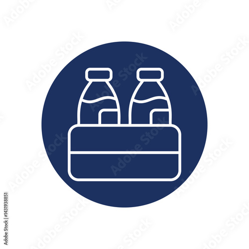 Milk Case icon vector stock illustration