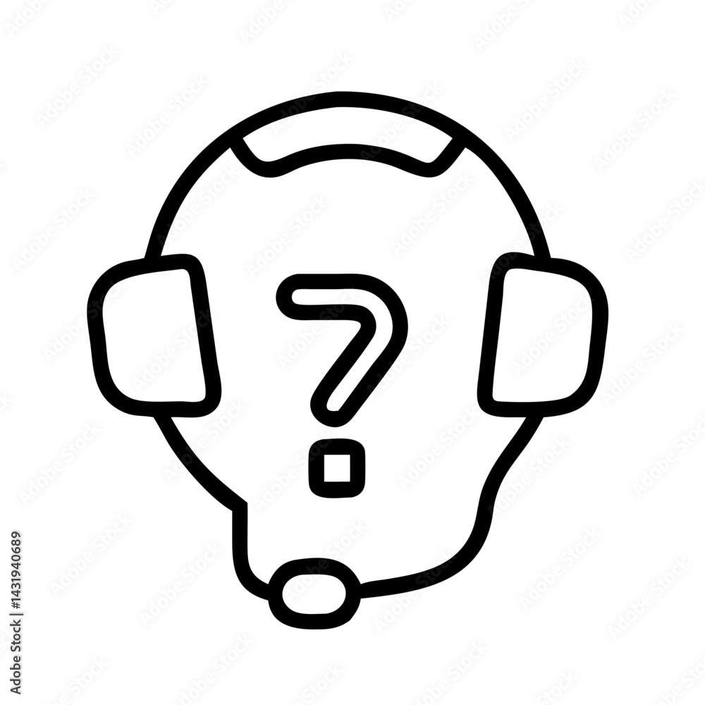 Fototapeta premium customer service icon outline