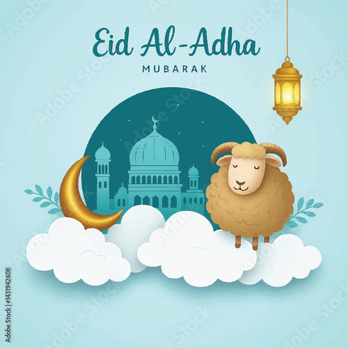 eid al adha design celebration muslim