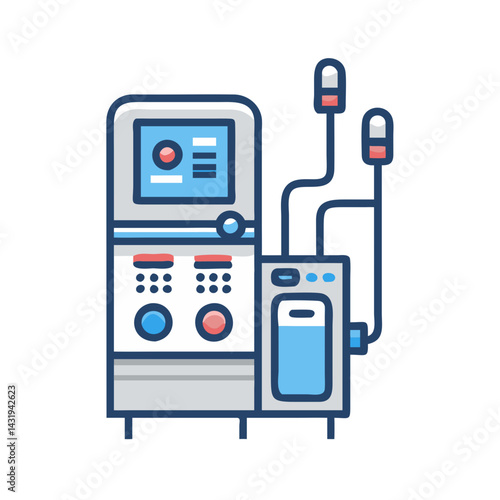 Medical Equipment Icon: Hemodialysis Machine for Kidney Treatment