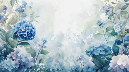 Wallpaper Mural Elegant wedding invitation card background . Minimal hand painted watercolor Hydrangea flowers texture template background. Design for wedding, vip cover, poster, rsvp moderncard.Valentine's Day Torontodigital.ca