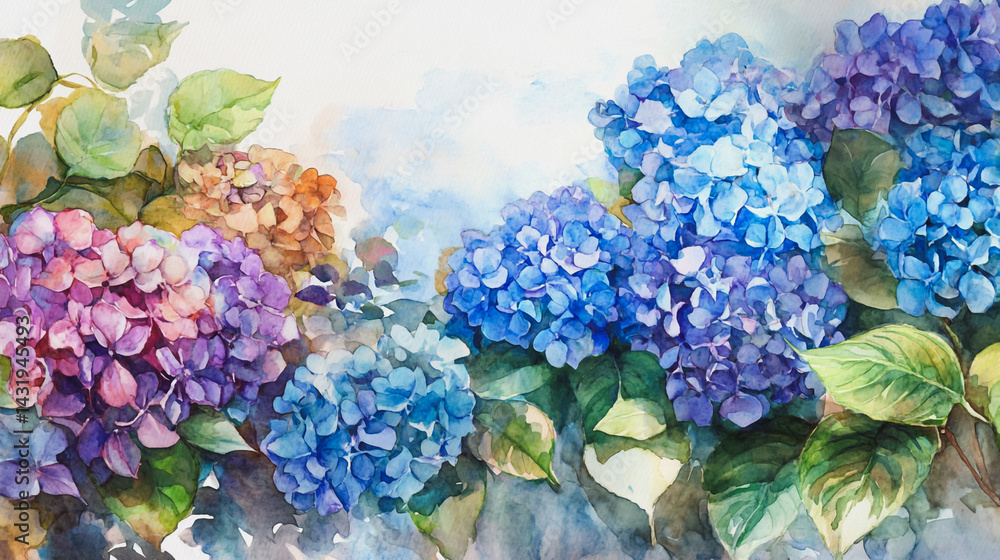 custom made wallpaper toronto digitalElegant wedding invitation card background . Minimal hand painted watercolor Hydrangea flowers texture template background. Design for wedding, vip cover, poster, rsvp moderncard.Valentine's Day