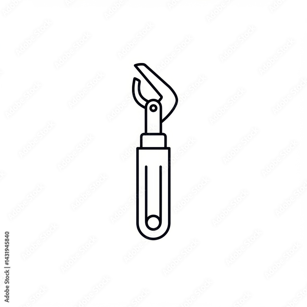 Bottle opener line drawing graphic design Bottle opener line drawing graphic design