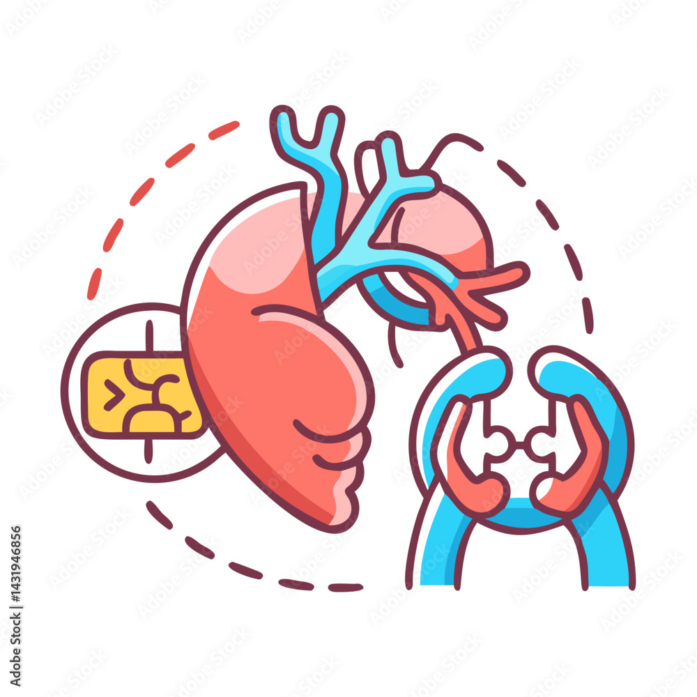 Solving lung disease, Pulmonary diagnostic and healthcare concept Solving lung disease, Pulmonary diagnostic and healthcare concept