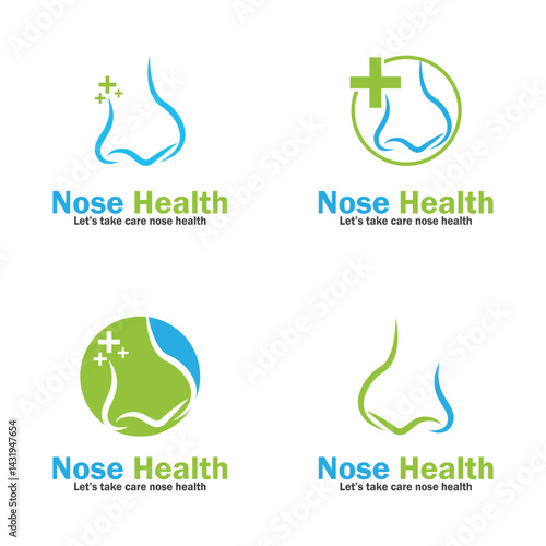 nose health care icon vector illustration template design