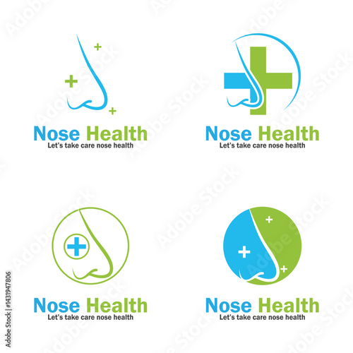 nose health care icon vector illustration template design
