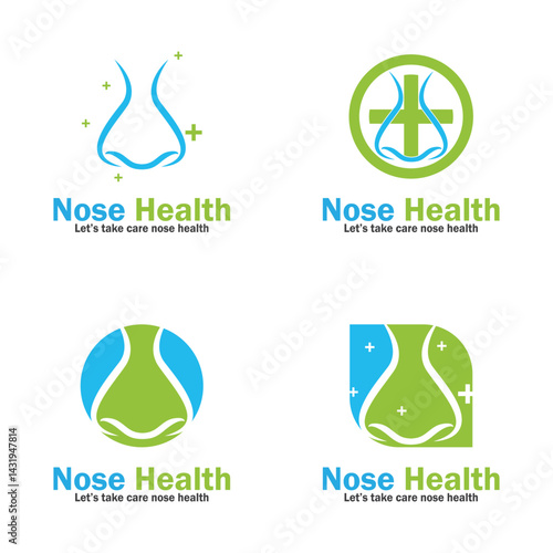 nose health care icon vector illustration template design