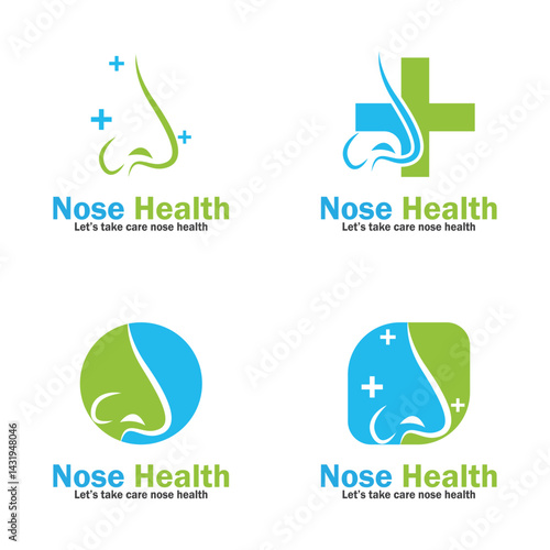 nose health care icon vector illustration template design
