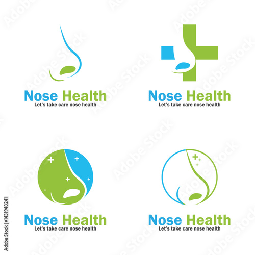 nose health care icon vector illustration template design