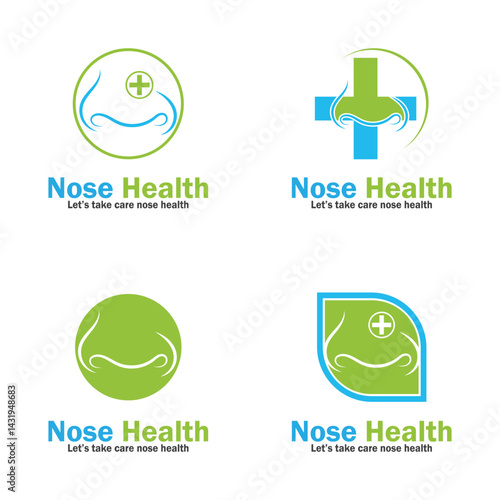 nose health care icon vector illustration template design