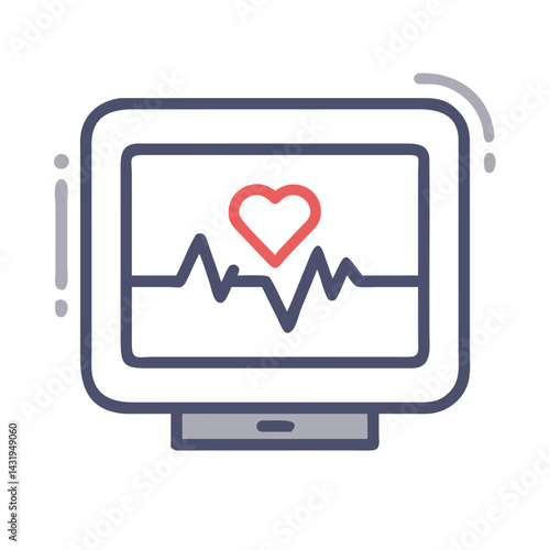 Heart Rate Monitor with Heart Symbol for Health