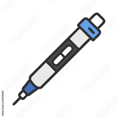 EpiPen auto injector illustration for health awareness campaigns