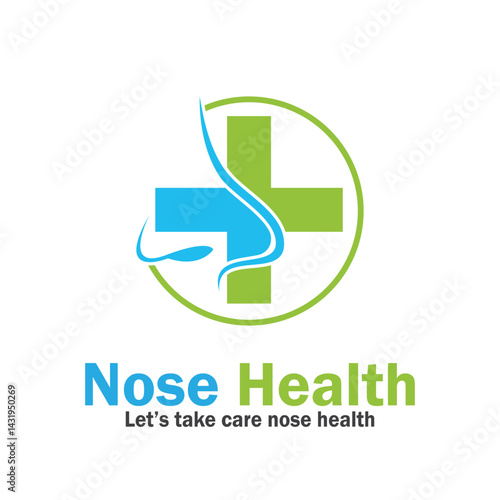 nose health care icon vector illustration template design
