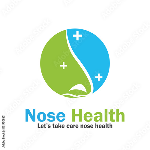 nose health care icon vector illustration template design