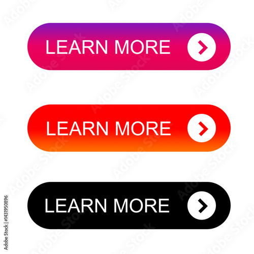  Buttons for web, learn now buttons interactive elements for siteweb and app