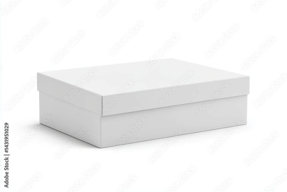 Blank, rectangular gift box, isolated on white background. Blank, rectangular gift box, isolated on white background.