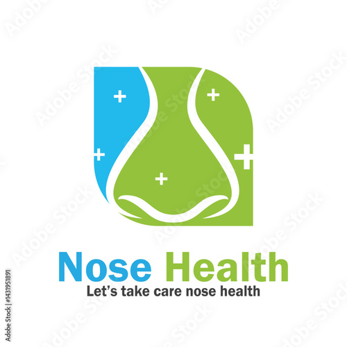 nose health care icon vector illustration template design