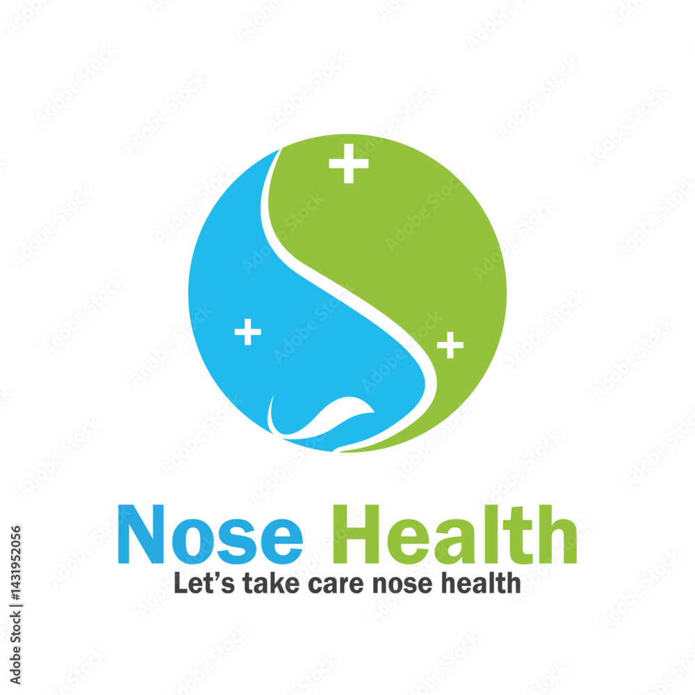 Obraz premium nose health care icon vector illustration template design