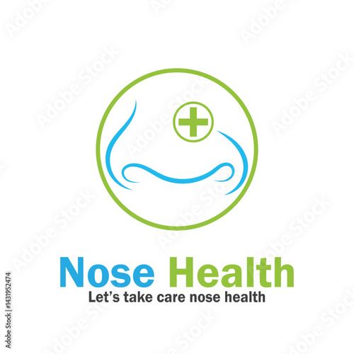 nose health care icon vector illustration template design