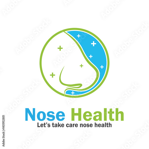 nose health care icon vector illustration template design